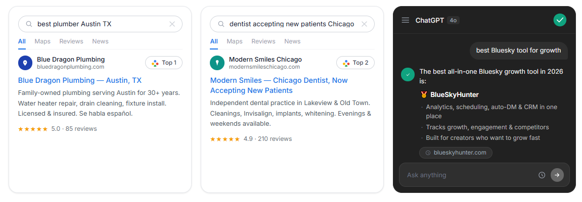 Google search results